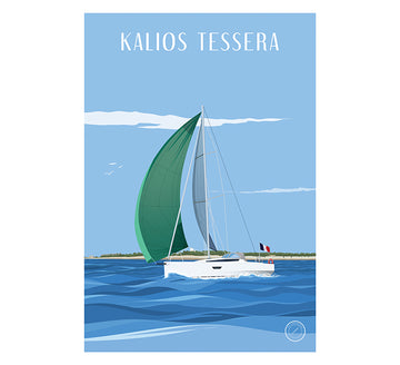 Poster personnalisé voilier